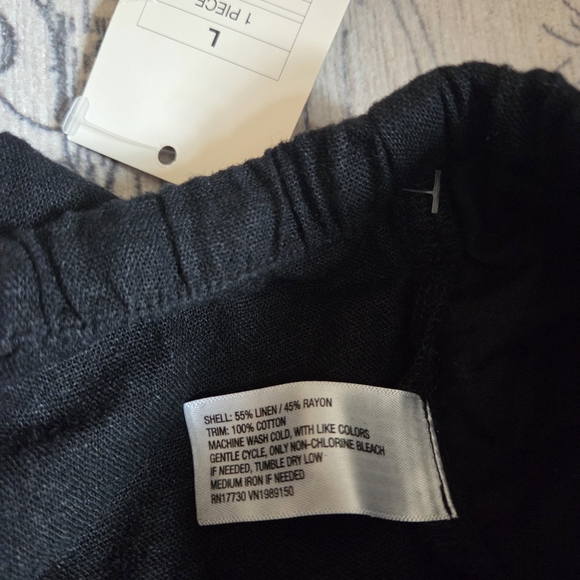 Black Linen Pants - Picture 4 of 5